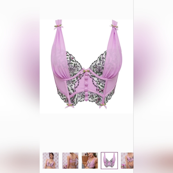 For Love And Lemons Lavender Lace Bralette - Picture 3 of 9